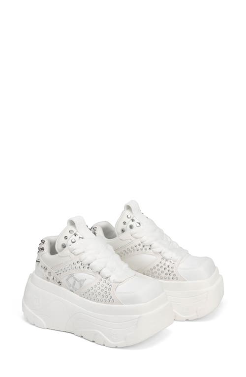 Shop Naked Wolfe Fantasy Platform Sneaker In White Diamond