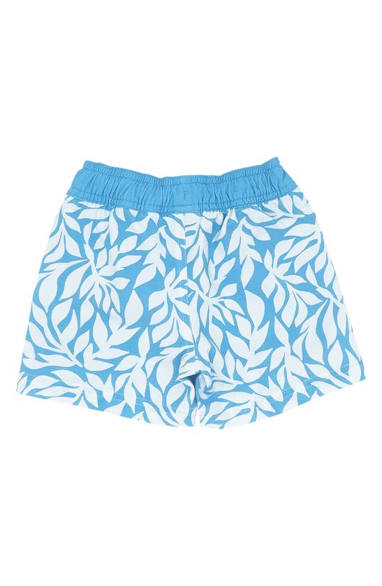 Shop Feather 4 Arrow High Tide Volley Swim Trunks In Blue Grotto