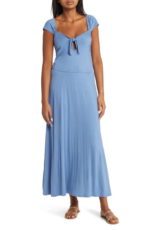 Loveappella Tie Front Cap Sleeve Knit Dress at Nordstrom,