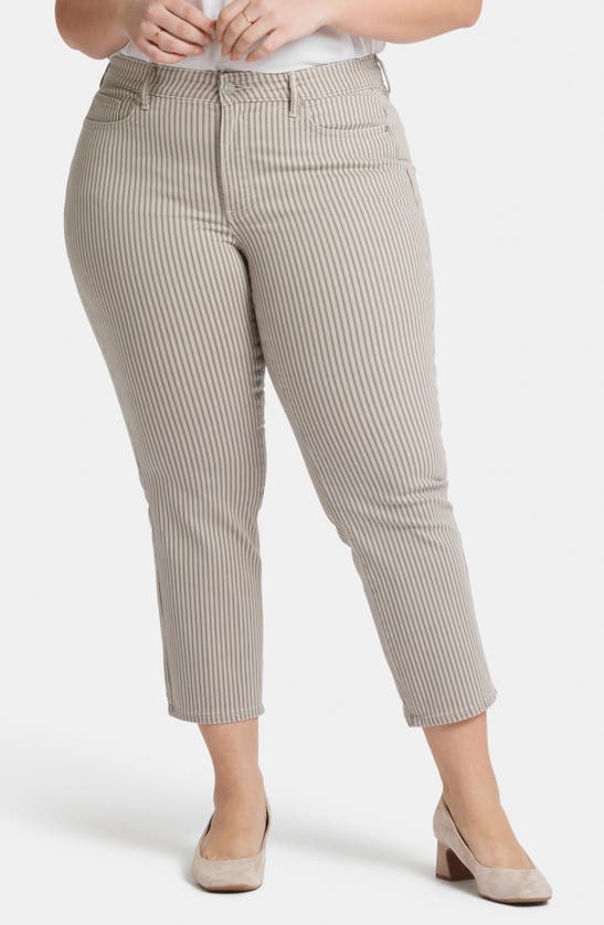 Nydj Marilyn Stripe Crop Straight Leg Jeans In Sandbar Stripe