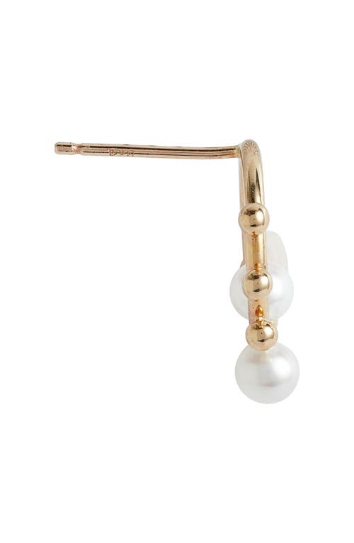 Poppy Finch Circle Bubble Cultured Pearl Drop Earrings In Gold