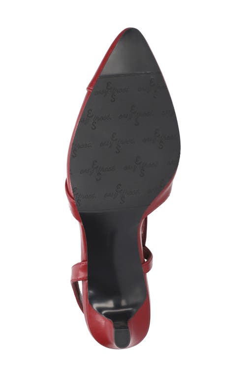 Shop Easy Street Emerald Slingback Pointed Toe Pump In Red