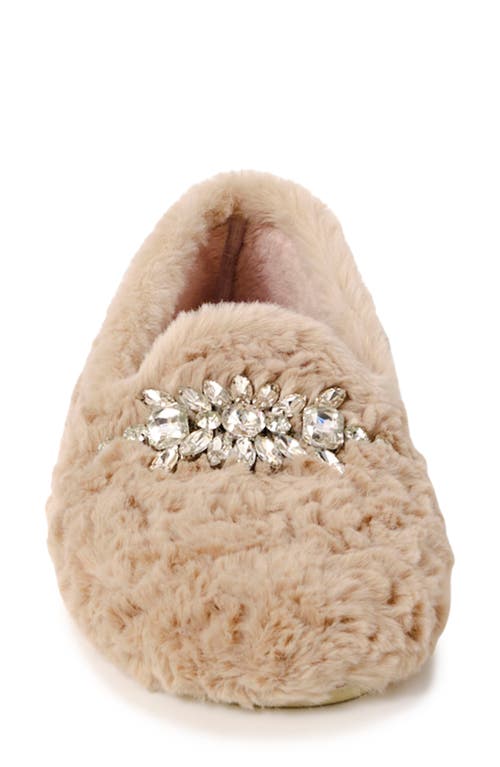 Free People Slumber Party Faux Fur Loafer Slipper In Parchment