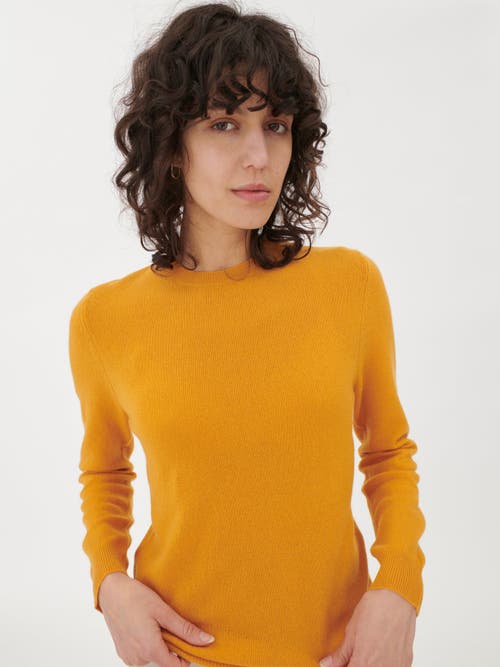Gobi Cashmere Cashmere Hat And Sweater Set In Daffodil