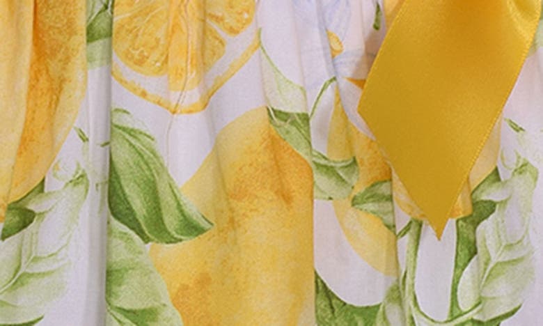Shop Bonnie Jean Ruffle Lemon Print Dress In Yellow