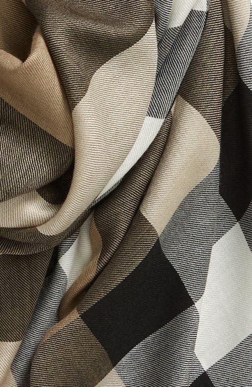 Shop Burberry Check Lightweight Cashmere & Silk Scarf In Linden