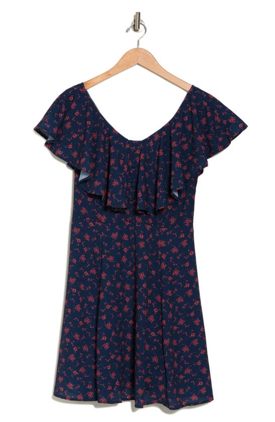 Shop Wishlist Flutter Sleeve Dress In Elemental Blue