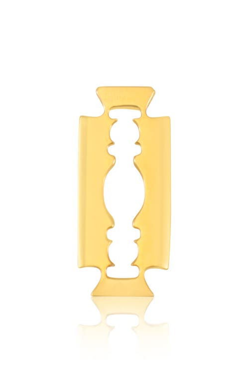 Johnny Nelson Block Blade Pendant Necklace In Gold