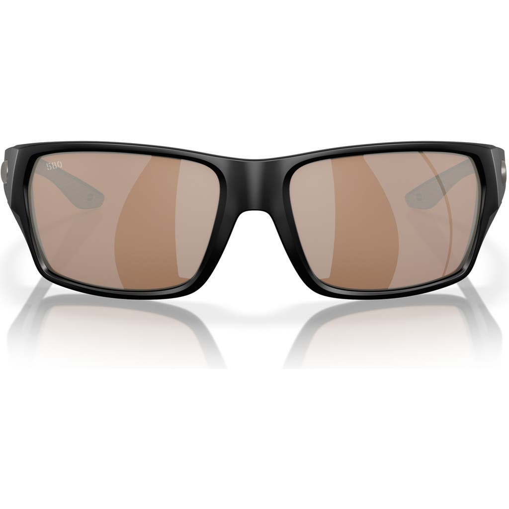 Costa Del Mar Tailfin 60mm Polarized Sunglasses In Black/silver