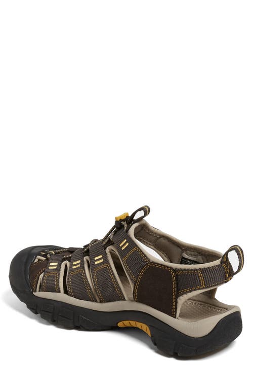 Keen Newport H2 Ex Trail Sandal In Raven/aluminum