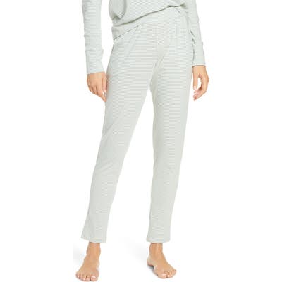 Eberjey Stripe College Pajama Pants, Beige