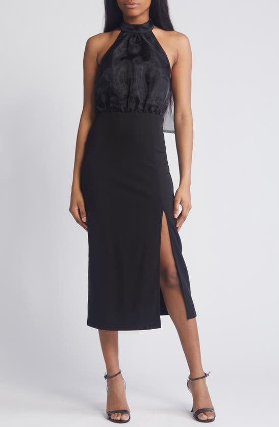 Shop Lulus Glamorous Promise Halter Sheath Dress In Black