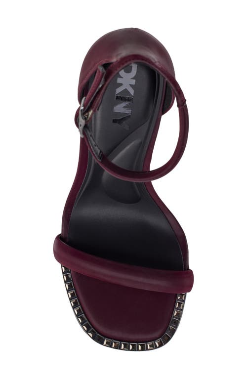 Shop Dkny Waylin Ankle Strap Sandal In Wine