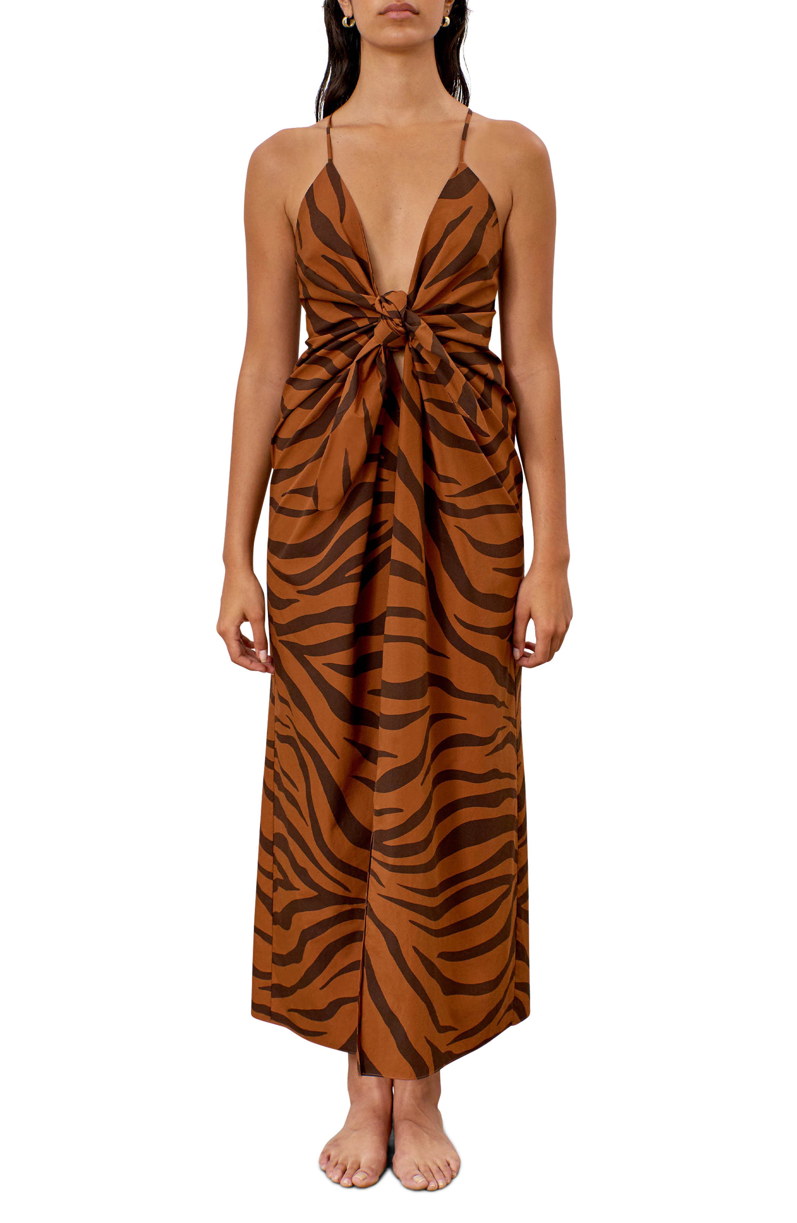 mara hoffman tiger dress