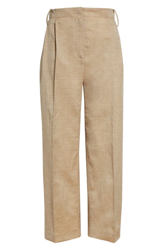 Shop Interior The Jareth Linen & Wool Suit Trousers In Sable