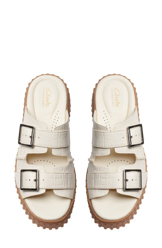 Shop Clarks Torhill Platform Slide Sandal In Cream Interest