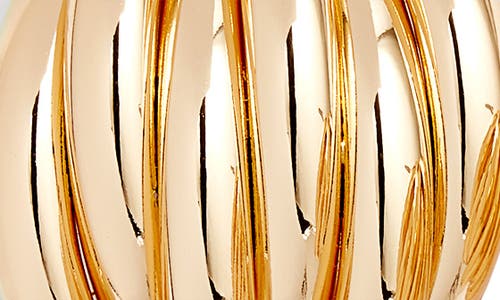 Open Edit Ridge Hoop Earrings In Gold