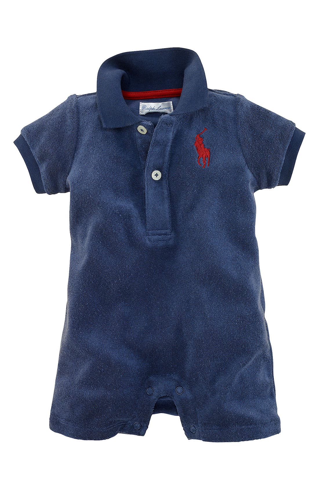 Ralph Lauren Terry Cloth Short Romper (Infant) Nordstrom