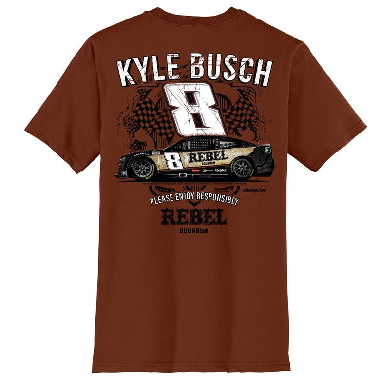 Shop Nascar Richard Childress Racing Team Collection  Brown Kyle Busch Rebel Bourbon Car T-shirt