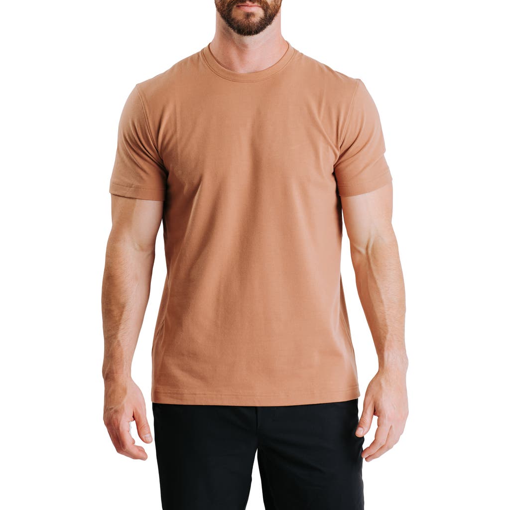 Western Rise Cotton Blend Jersey T-Shirt in Brick 