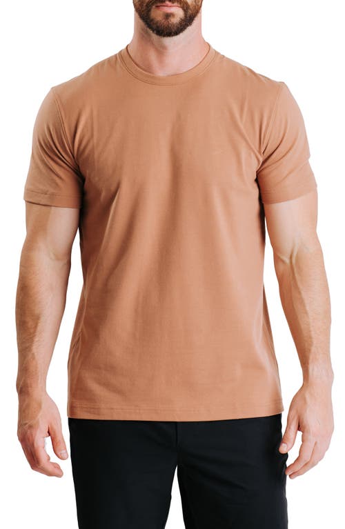 Cotton Blend Jersey T-Shirt in Brick