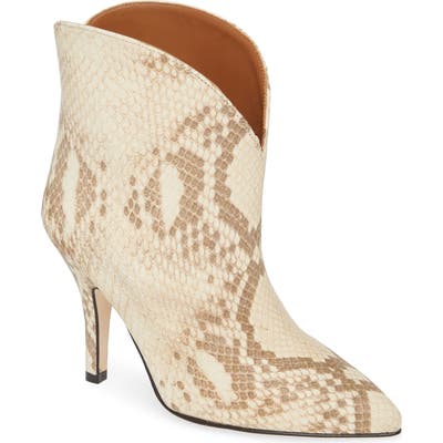 Paris Texas Python Print Bootie - Beige