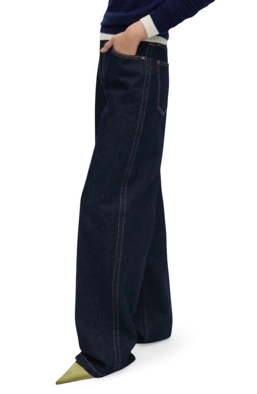 Shop Mango Brigitte High Waist Wide Leg Jeans In Open Blue