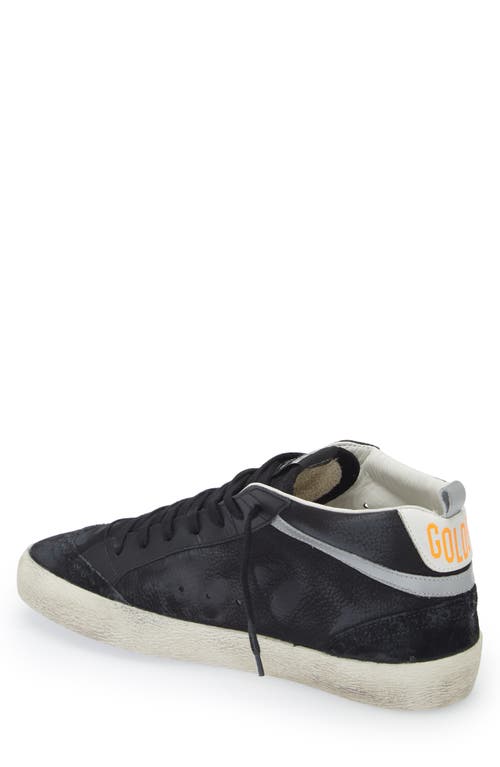 Shop Golden Goose Mid Star Sneaker In Black/silver/white