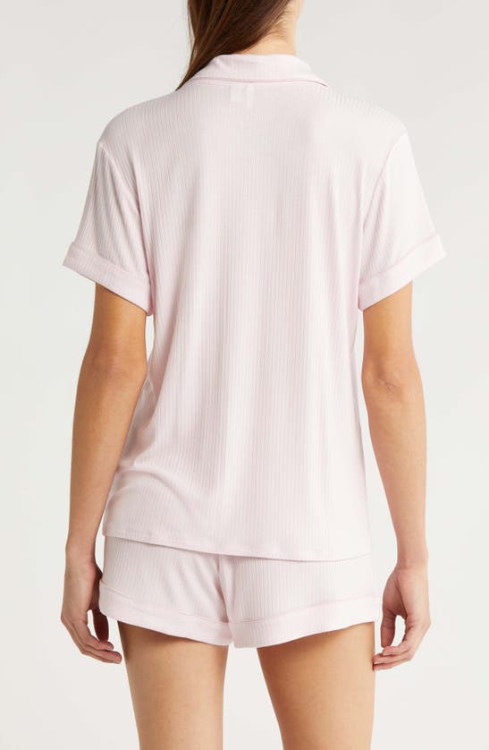 Shop Nordstrom Moonlight Eco Rib Short Pajamas In Pink Cake