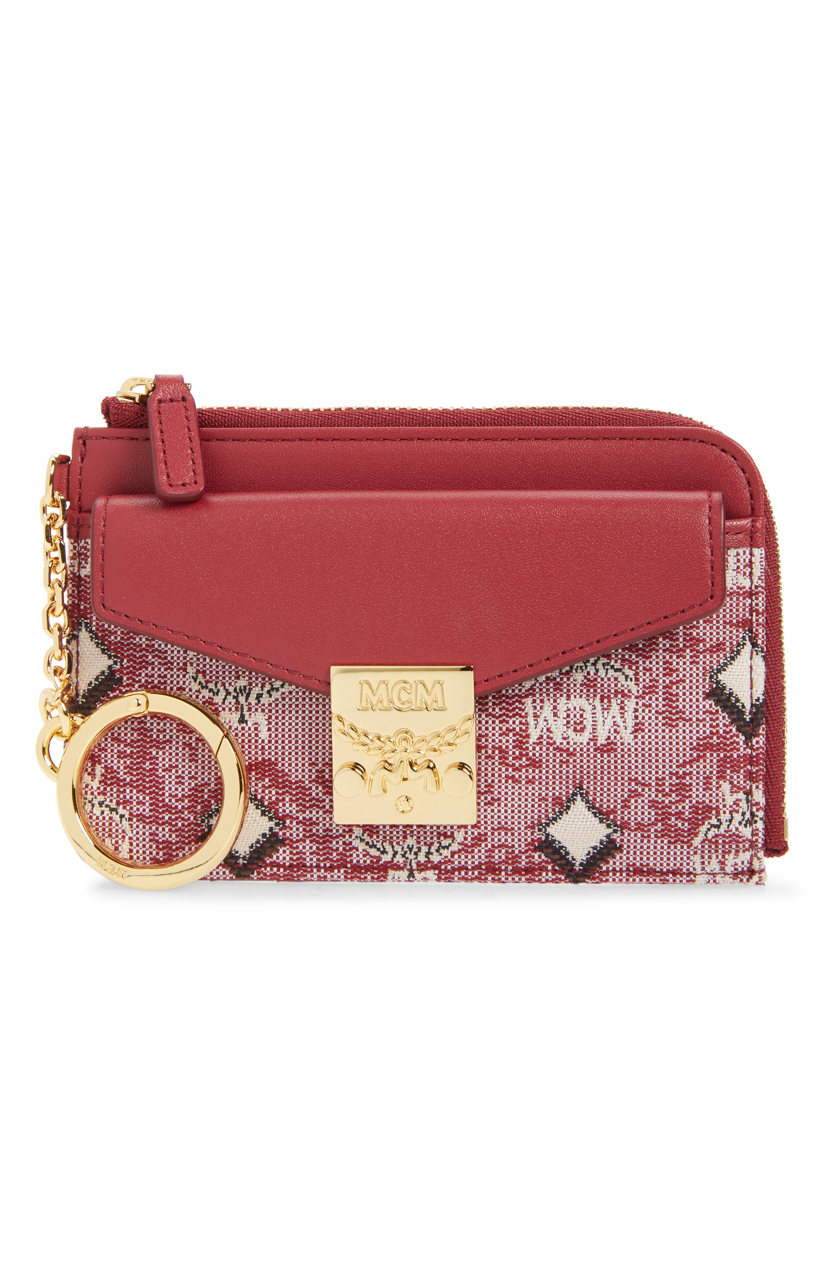MCM Zip Card Case in Red at Nordstrom