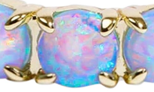 Shop Melinda Maria Grand Heiress Statement Ring In Blue Opal/gold