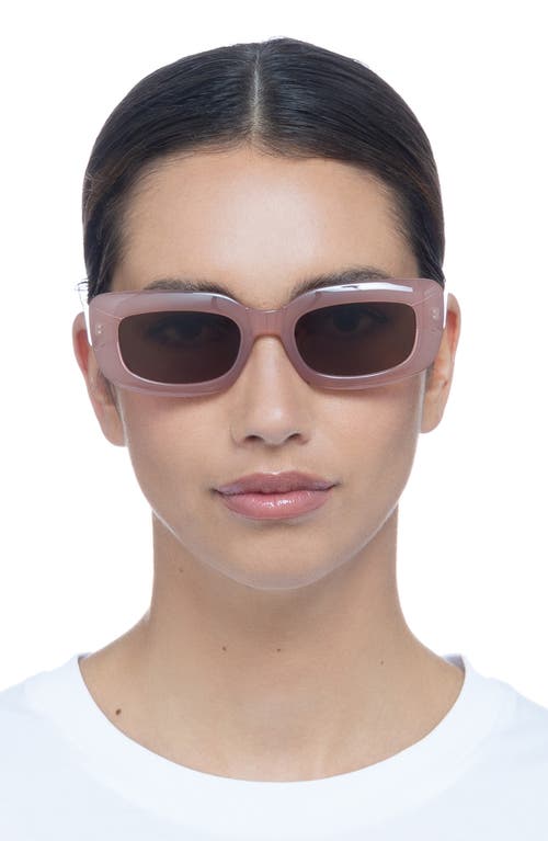 Shop Aire Orbit 54mm Rectangular Sunglasses In Fawn