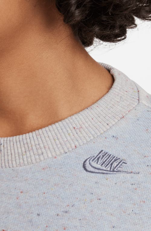 Shop Nike Kids' Fleece Logo Sweatshirt In Leche Blue/ashen Slate