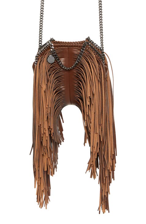 Tiny Falabella Fringed Faux Leather Tote