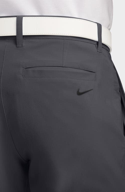 Shop Nike Golf Dri-fit Tour Repel Water Repellent Jogger Golf Pants In Dark Smoke Grey/black