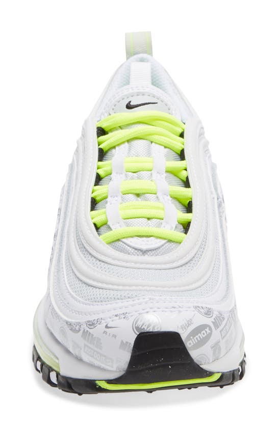 Nike Kids' Air Max 97 Sneaker In White/ Volt/ Black/ Platinum
