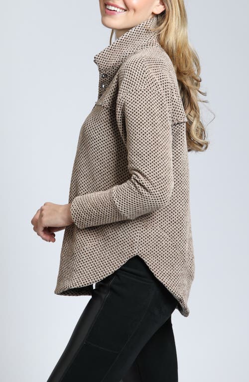 Shop Apny Chenille Waffle Pullover In Caramel