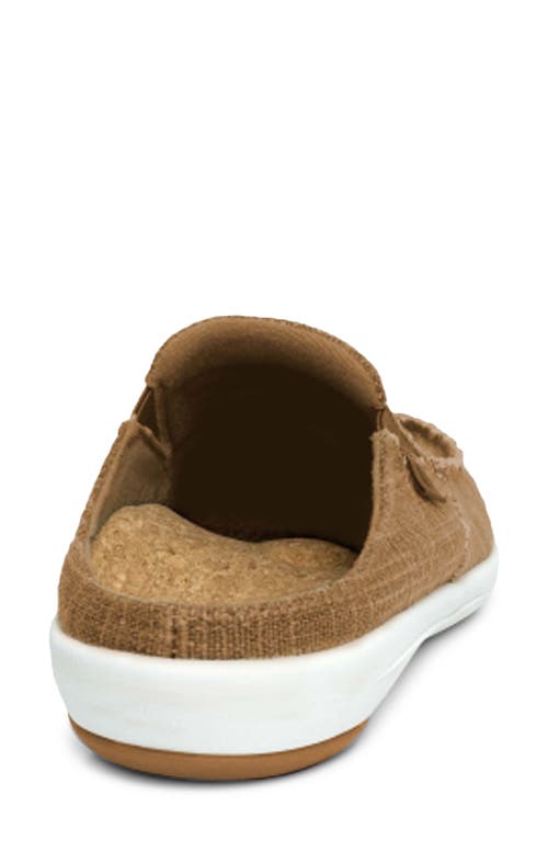 Revitalign Siesta Orthotic Canvas Slip-on Shoe In Bison