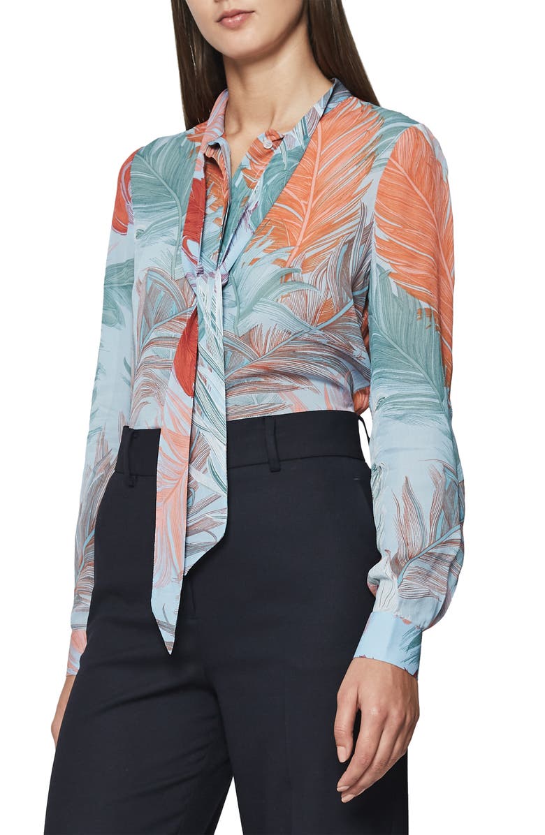 Reiss Asta Tie Neck Blouse Nordstrom