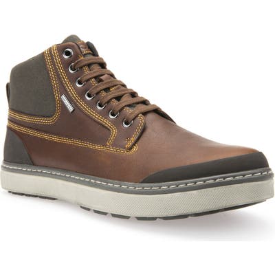 Geox Mattias Amphibiox Waterproof Leather Sneaker - Brown