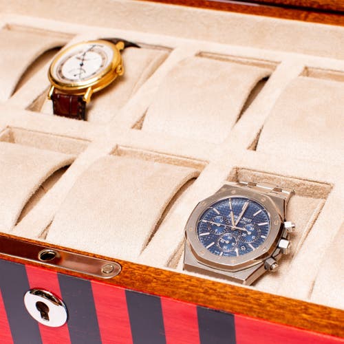 Rapport London Labyrinth Ten Watch Box In Red