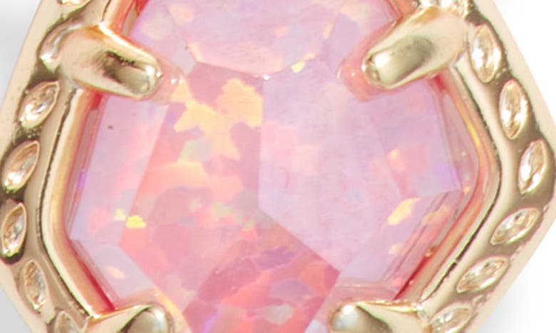 Shop Kendra Scott Tess Station Chain Pendant Necklace In Gold/ Rose Pink Kyocera Opal