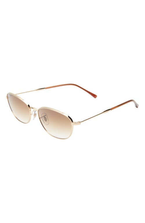 Shop Ray Ban Ray-ban 58mm Irregular Oval Sunglasses In Gold Flash