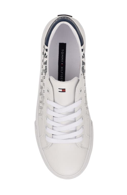 Shop Tommy Hilfiger Loura Sneaker In White/twilight Blue