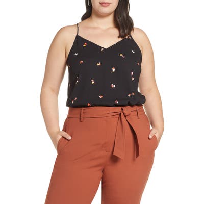 Plus Size Halogen V-Neck Camisole, Black