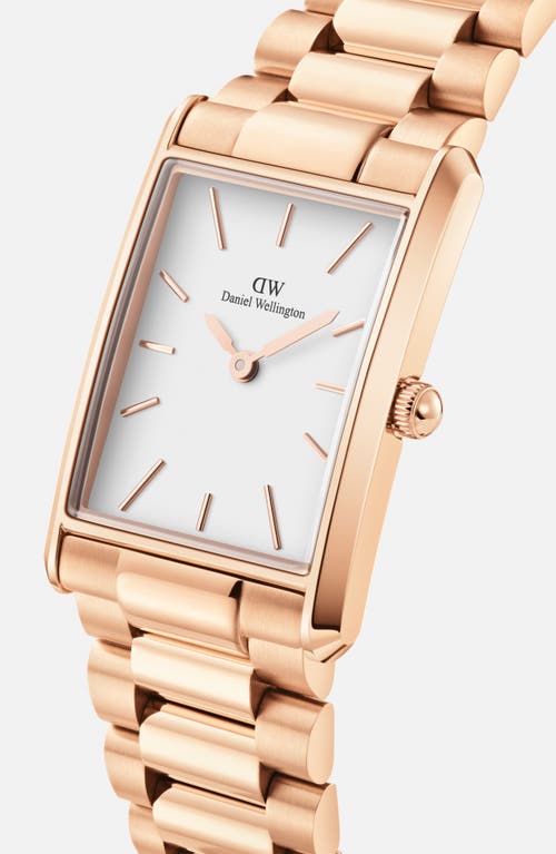 Daniel Wellington Tank Bracelet Watch, 32mm X 22mm In Rose Gold