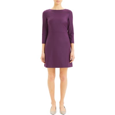 Theory Kamillina Long Sleeve Dress, Purple