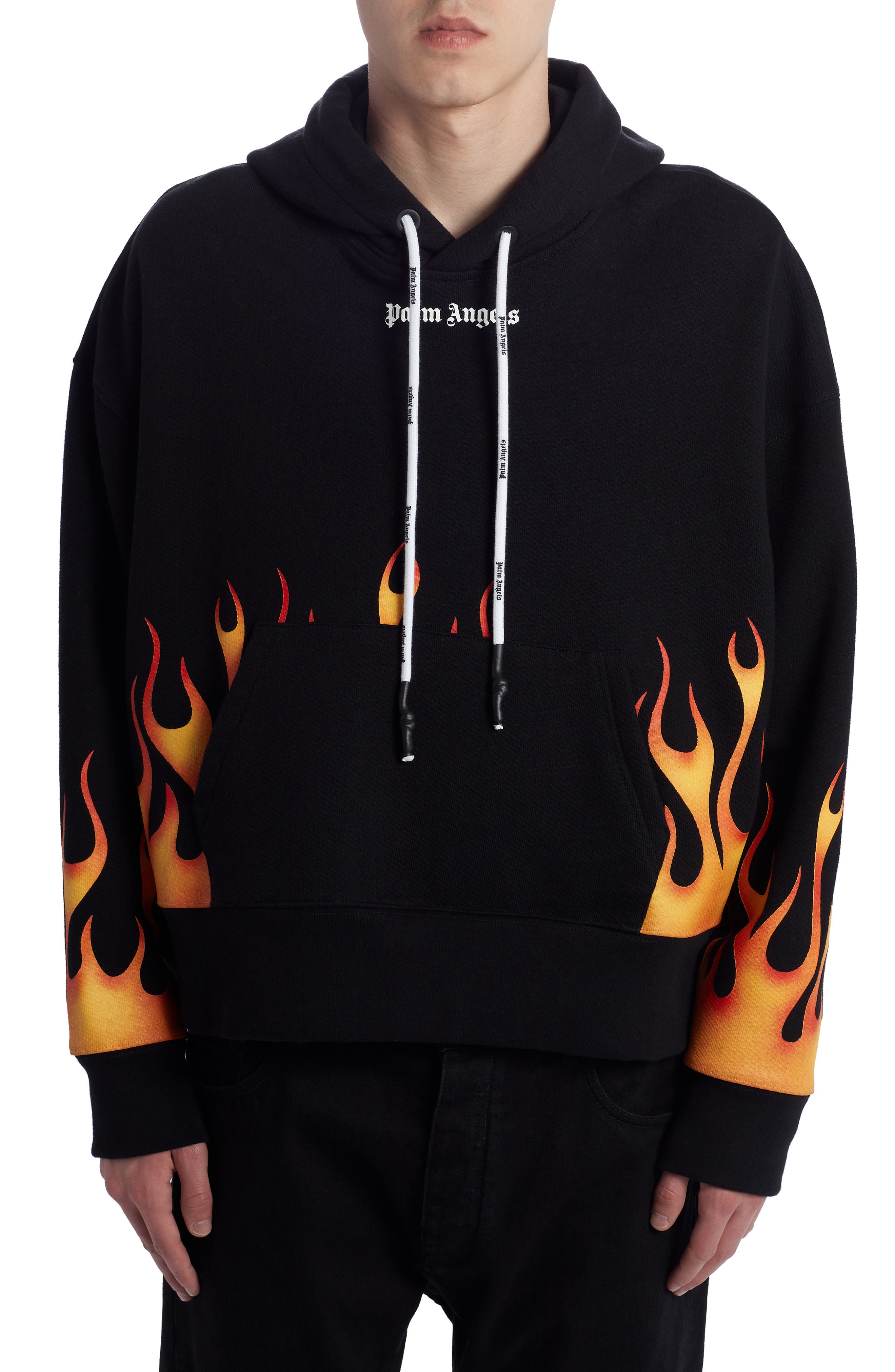 palm angels fire hoodie