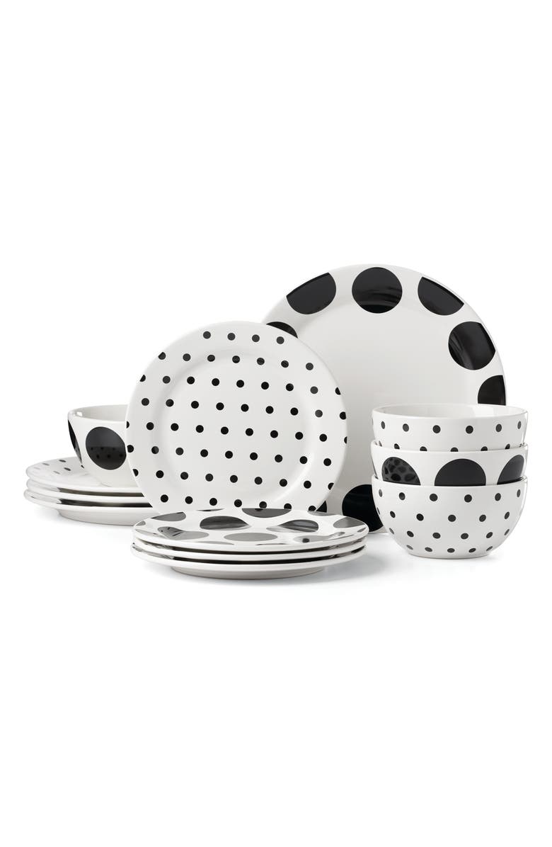 kate spade new york On the Dot 12-Piece Stoneware Dinnerware Set | Nordstrom