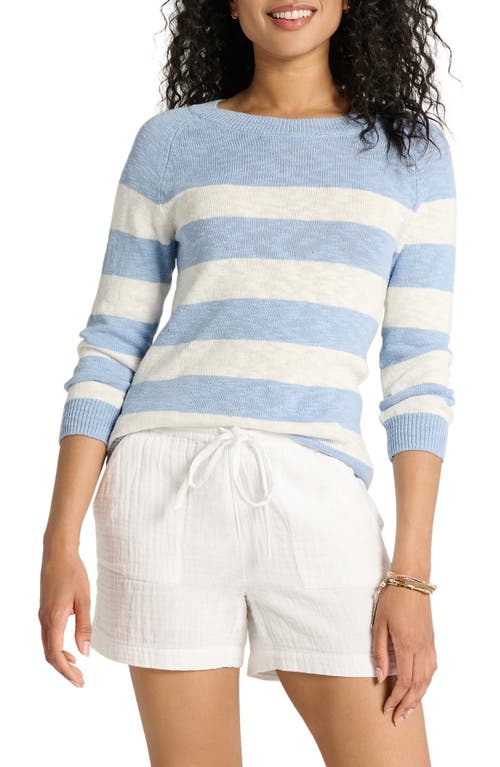 Mariner Stripe Cotton Sweater in Provence